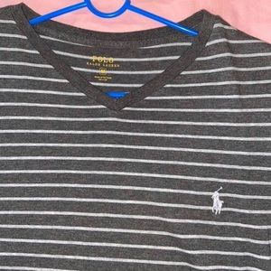 Polo Ralph Lauren Men striped V-Neck Shirt, size M
